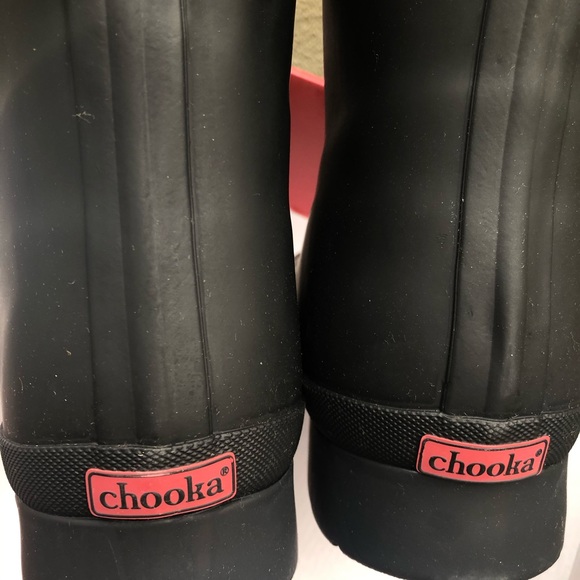 Chooka Rain Boot Plush Mid Height Black Fur  NIB - Picture 7 of 10